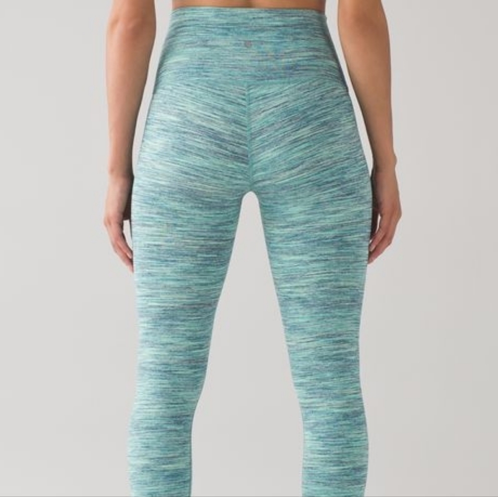lululemon athletica Heathered Aqua High-Rise Leggings